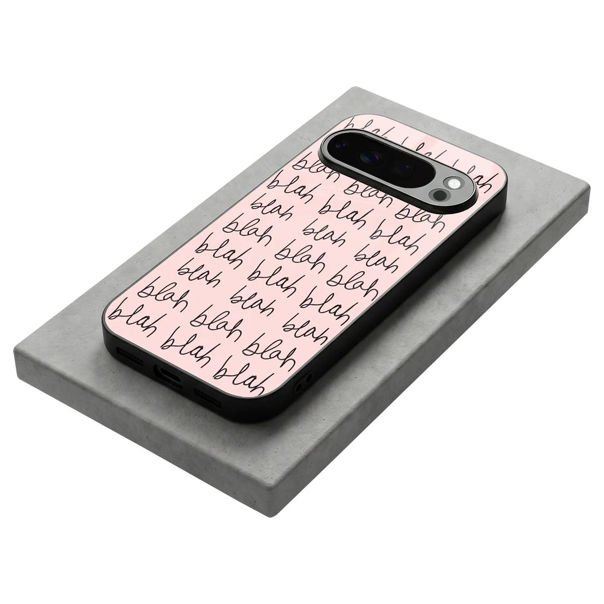 Blah Blah Blah stylish phone case for google pixel 10 pro | glossy glass and slim fit