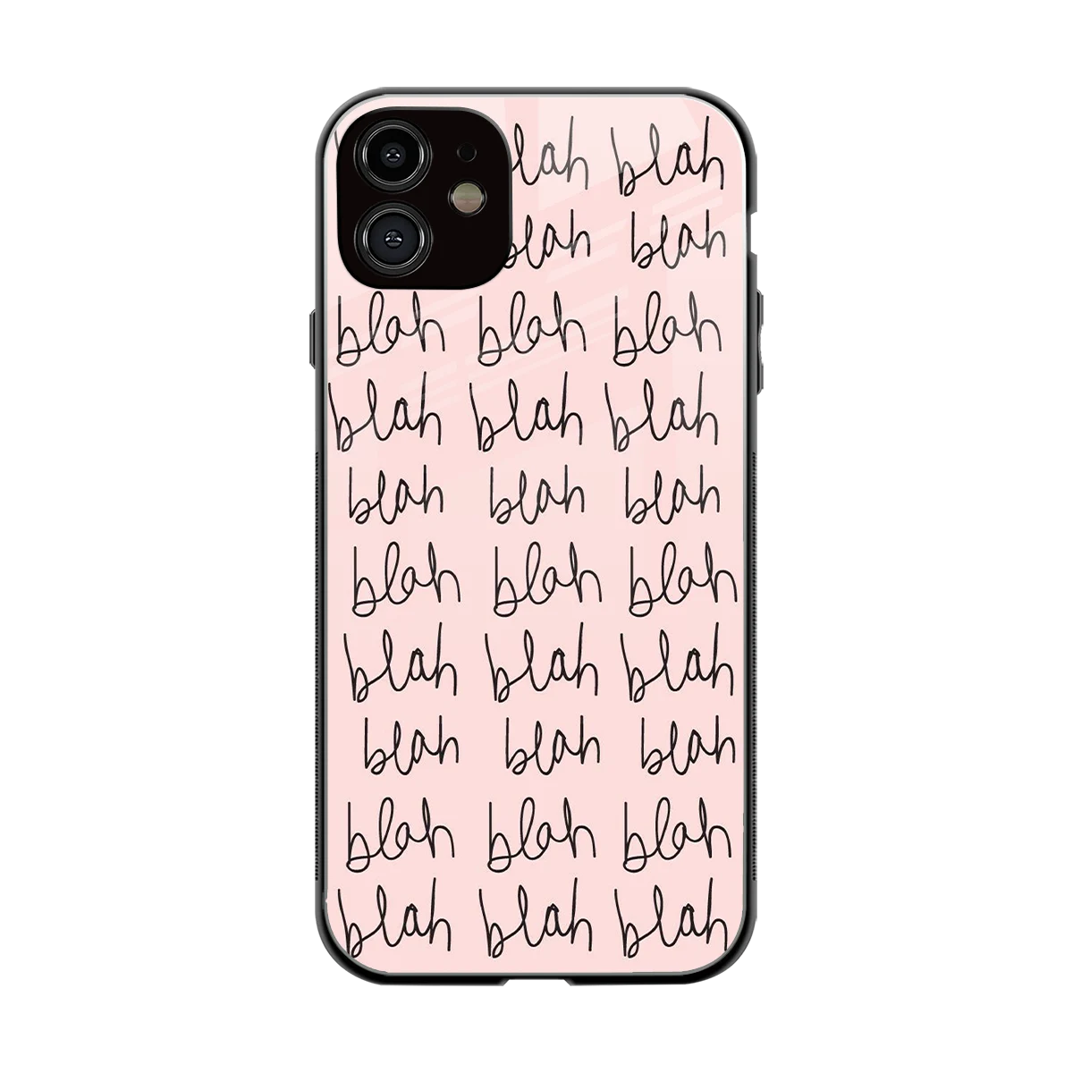 Blah Blah Blah back phone cover | glass case for iphone 11