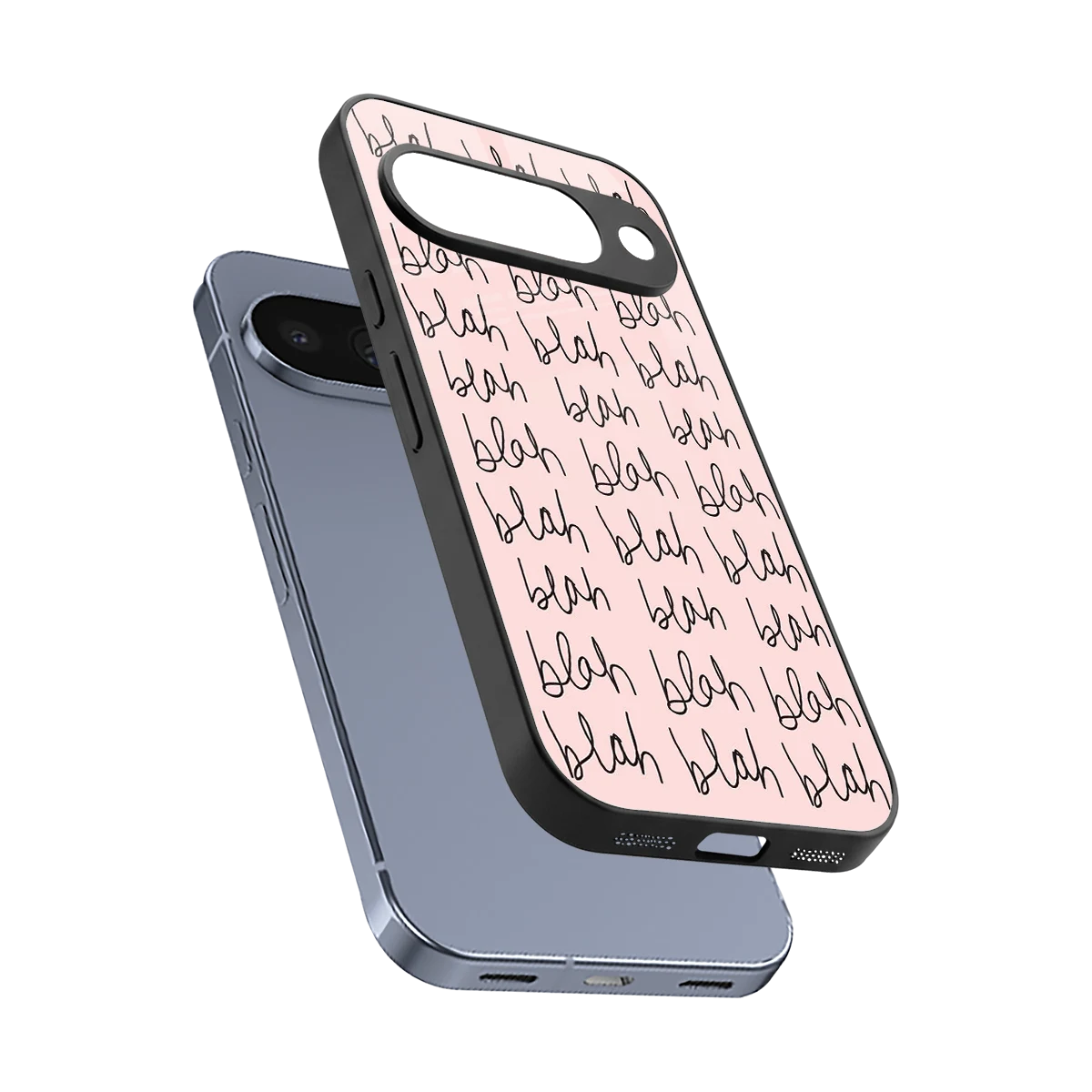 Blah Blah Blah sleek google pixel 10 cover with tempered glass back and TPU edges