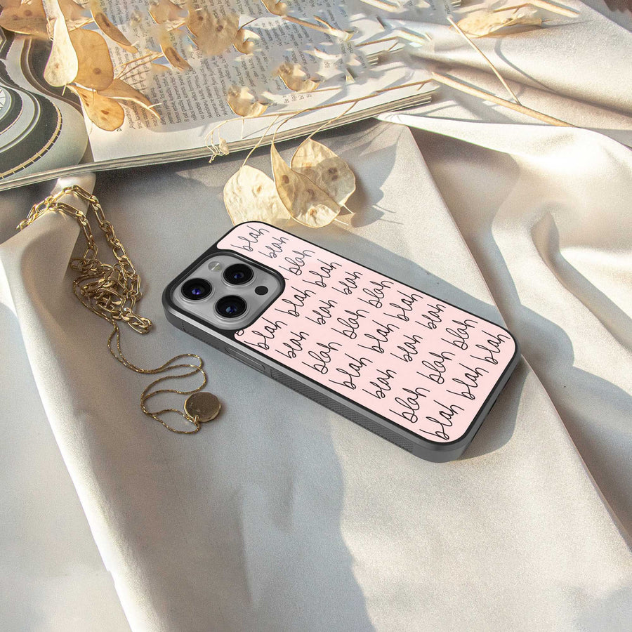 Blah Blah Blah Phone Case for Samsung Galaxy S24 Ultra | Glass Case