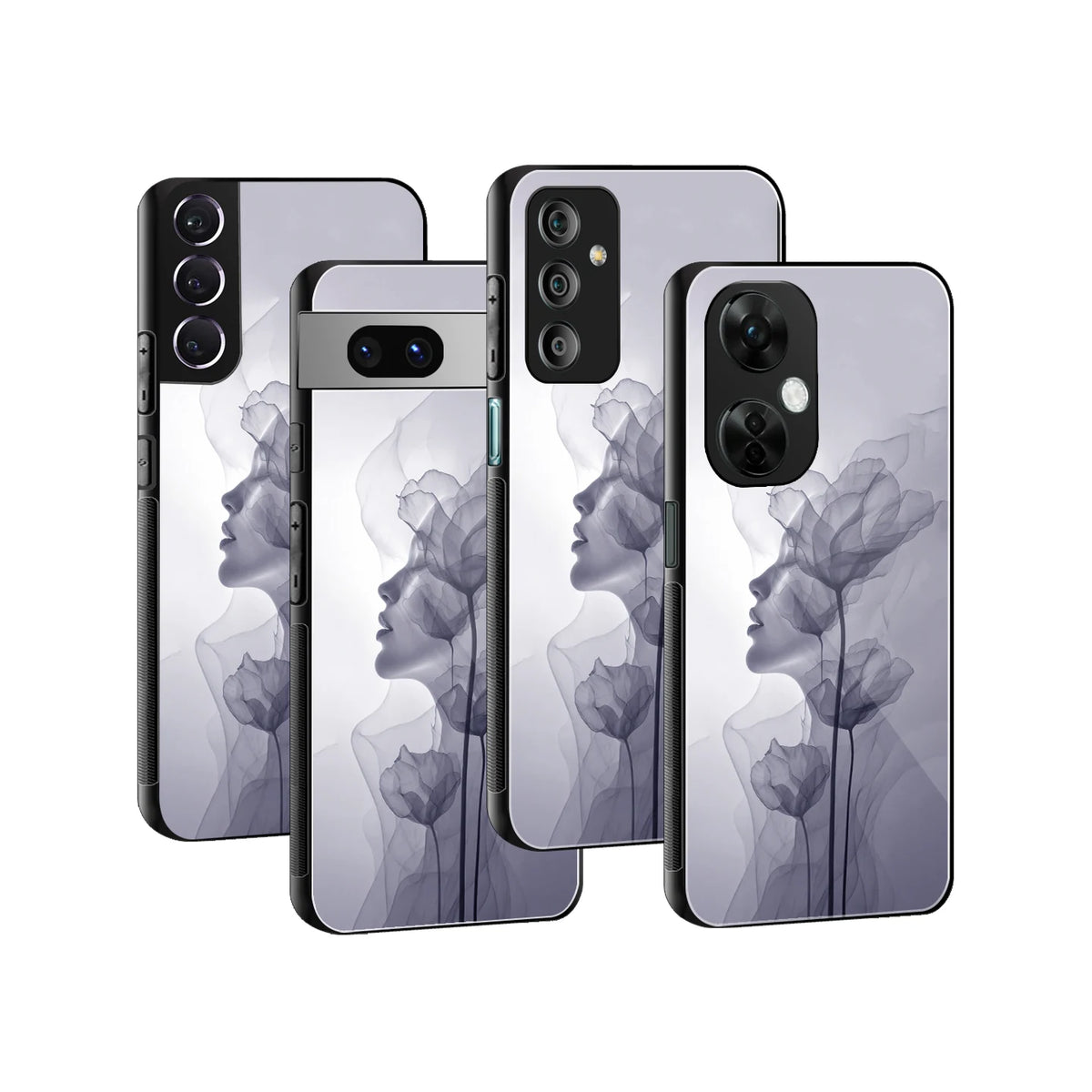 Stylish Glass Back Case for All Smartphones iPhone, Samsung, OnePlus, Pixel, Redmi, Oppo, Vivo, Motorola