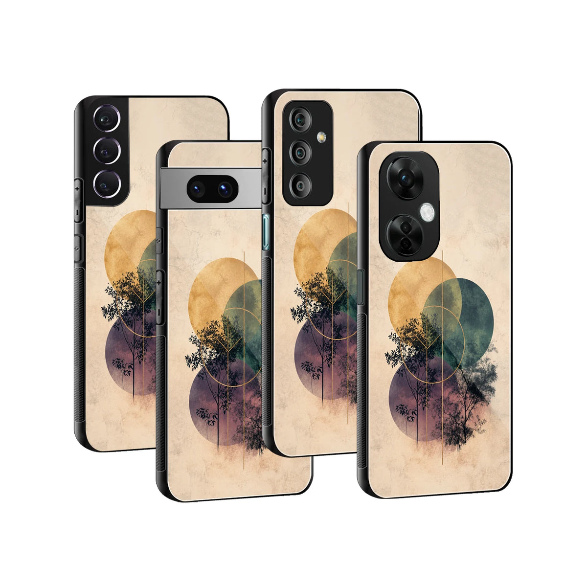 Stylish Glass Back Case for All Smartphones iPhone, Samsung, OnePlus, Pixel, Redmi, Oppo, Vivo, Motorola