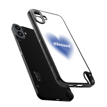 Blessed sleek cmf nothing phone 1 cover with tempered glass back and TPU edges