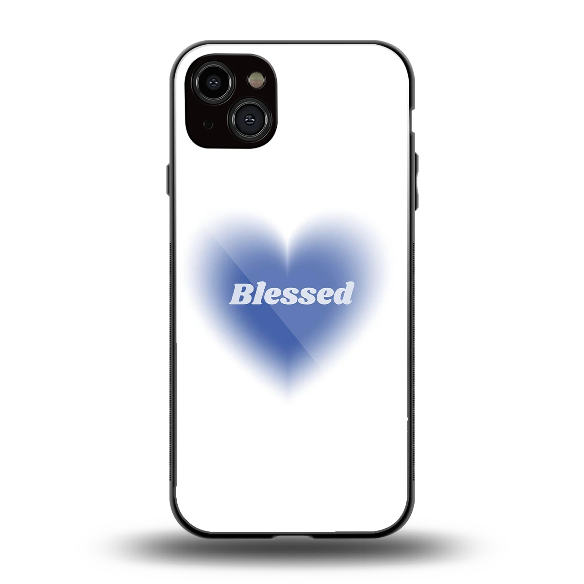 Blessed back phone cover | glass case for iphone 15 plus