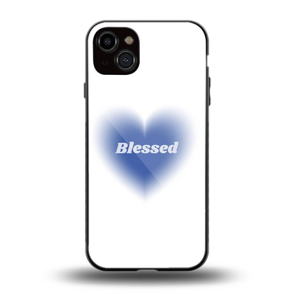 Blessed back phone cover | glass case for iphone 15 plus