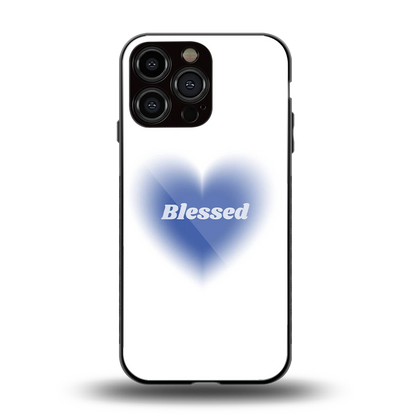 Blessed back phone cover | glass case for iphone 15 pro max