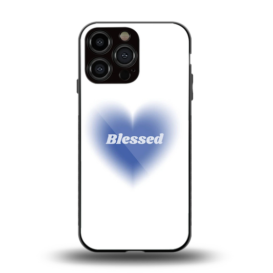 Blessed back phone cover | glass case for iphone 15 pro max