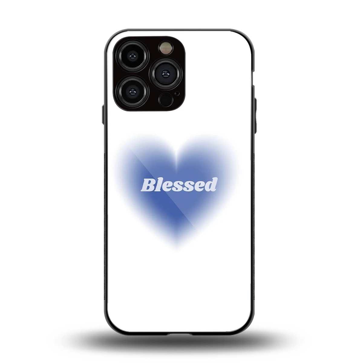 Blessed back phone cover | glass case for iphone 16 pro max