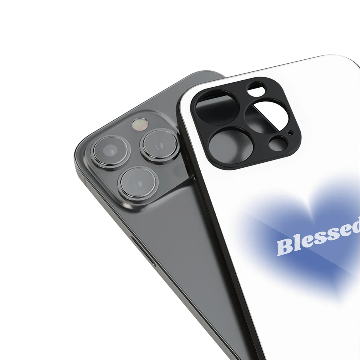 Blessed stylish phone case for iphone 14 pro max | glossy glass and slim fit