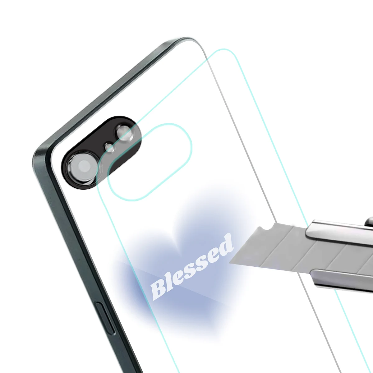 Blessed stylish phone case for iphone 16e | glossy glass and slim fit