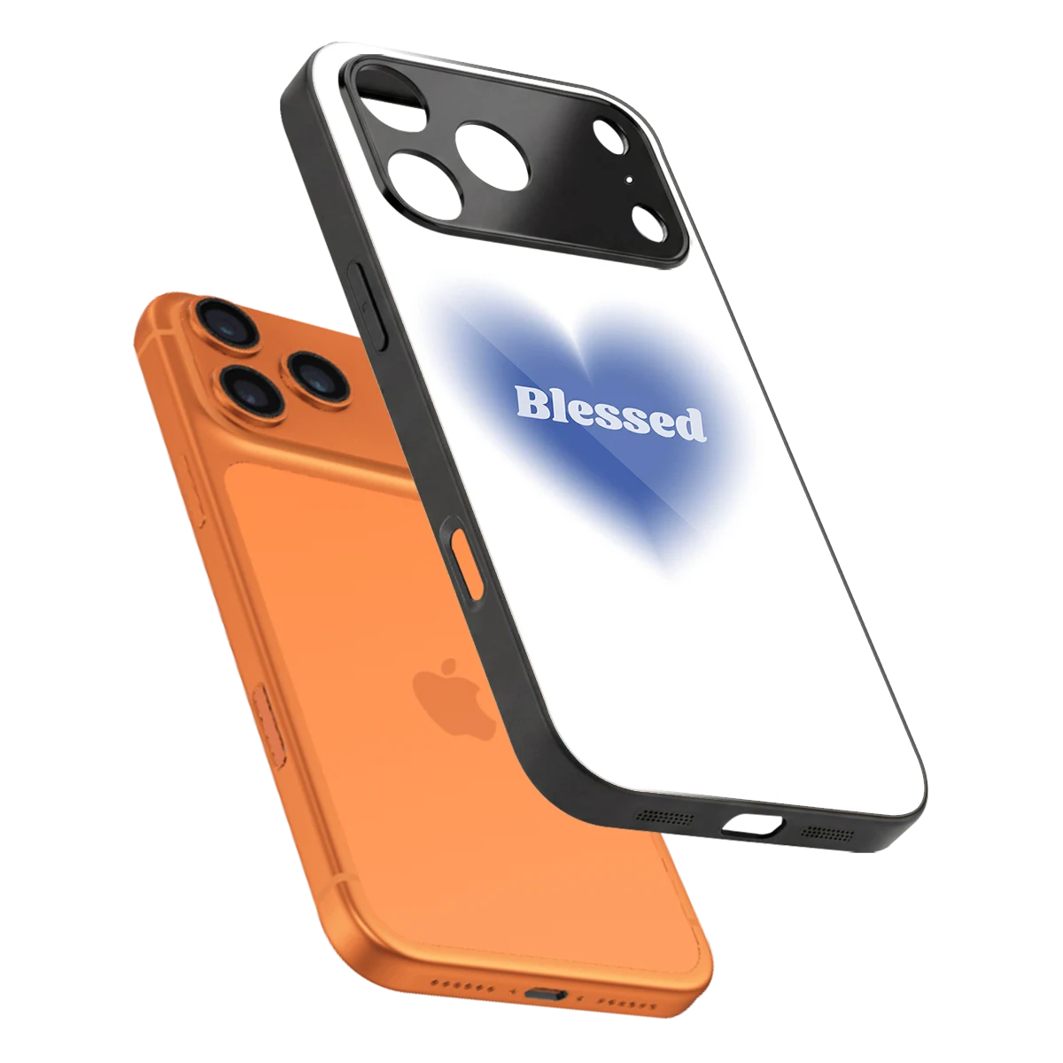 Blessed sleek iphone 17 pro max cover with tempered glass back and TPU edges
