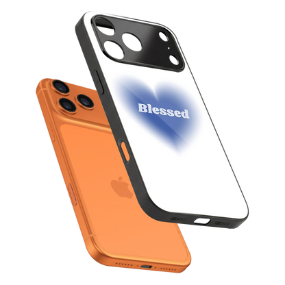 Blessed sleek iphone 17 pro max cover with tempered glass back and TPU edges
