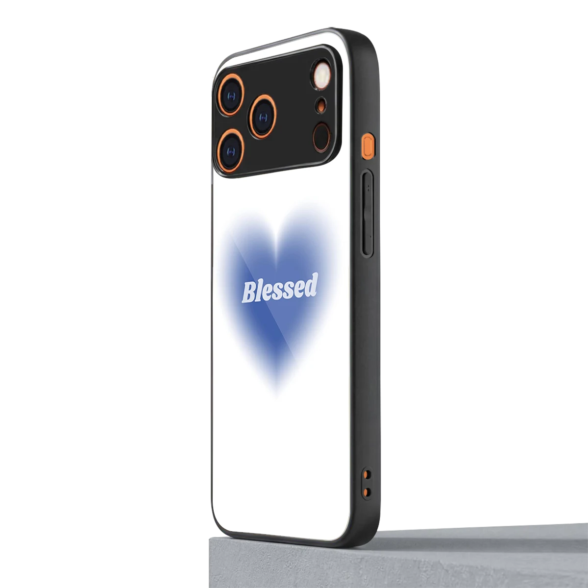 Blessed iphone 17 pro max mobile cover | shockproof glass phone case