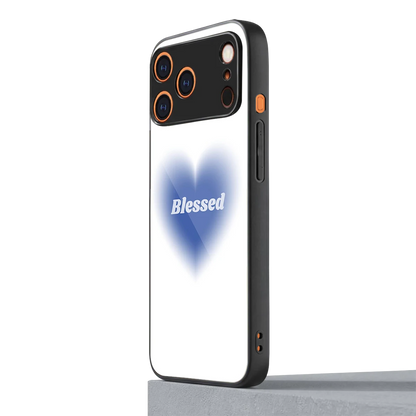 Blessed iphone 17 pro max mobile cover | shockproof glass phone case