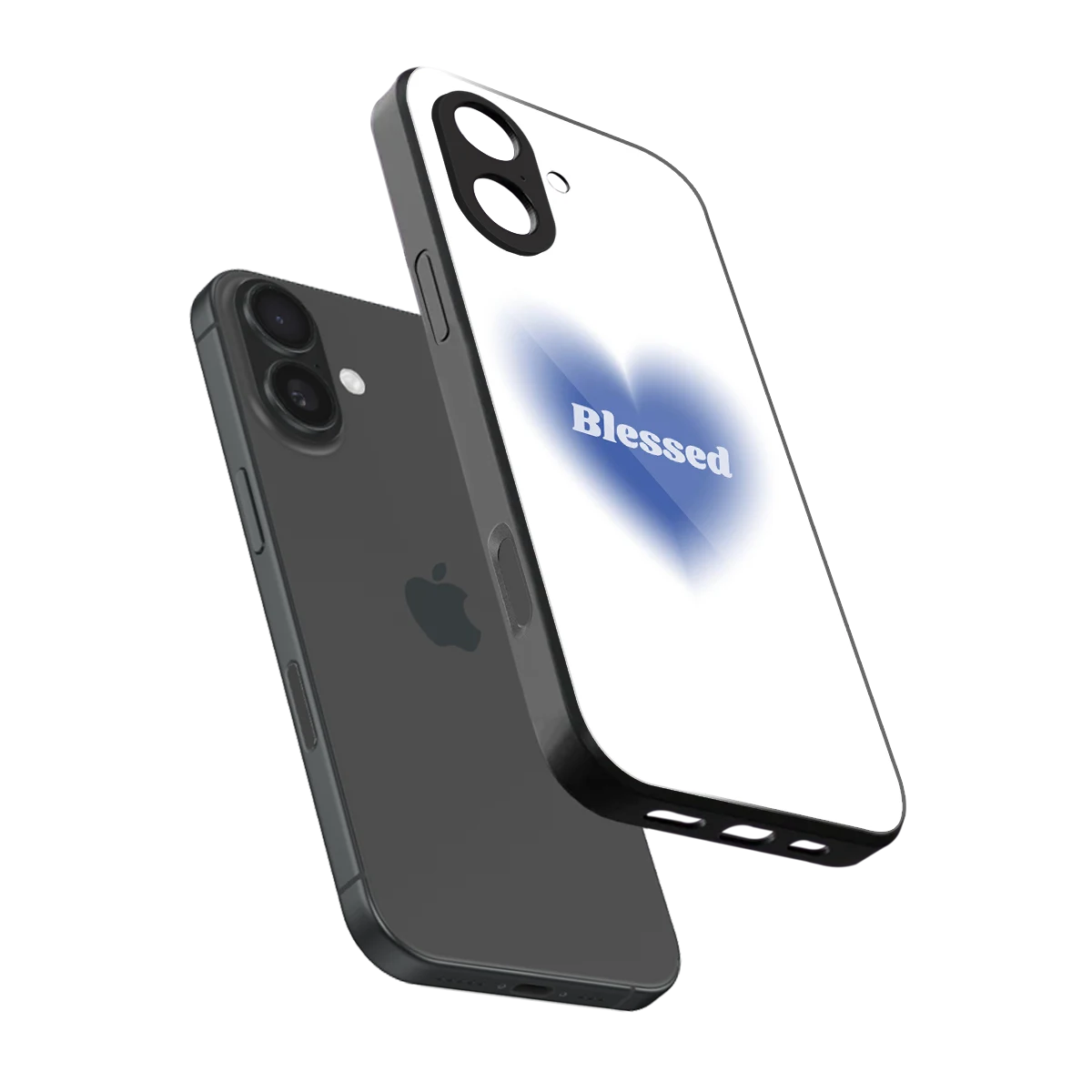 Blessed sleek iphone 17 cover with tempered glass back and TPU edges