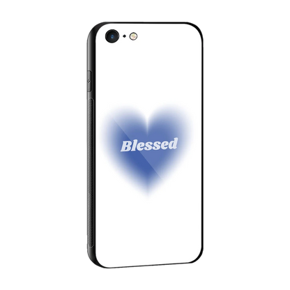 Blessed sleek iphone 6 cover with tempered glass back and TPU edges