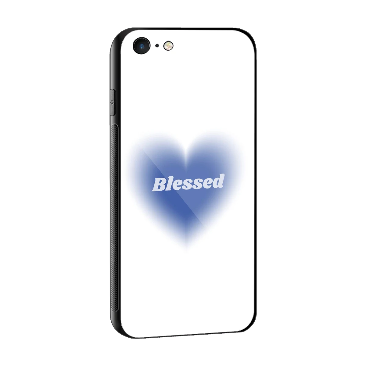 Blessed sleek iphone 6s plus cover with tempered glass back and TPU edges