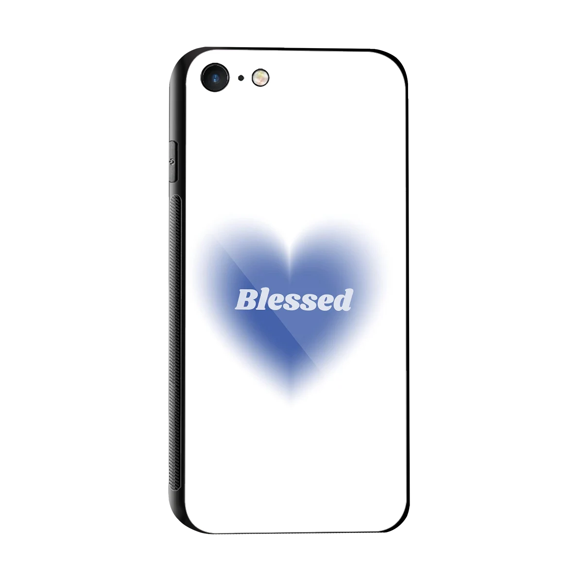 Blessed sleek iphone 7 cover with tempered glass back and TPU edges
