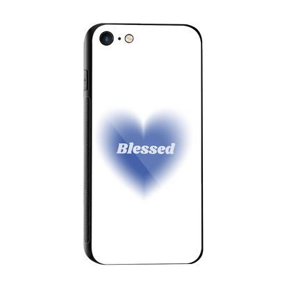 Blessed sleek iphone 7 cover with tempered glass back and TPU edges