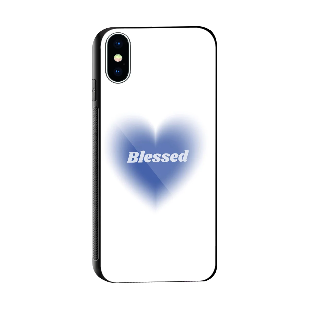 Blessed sleek iphone x cover with tempered glass back and TPU edges