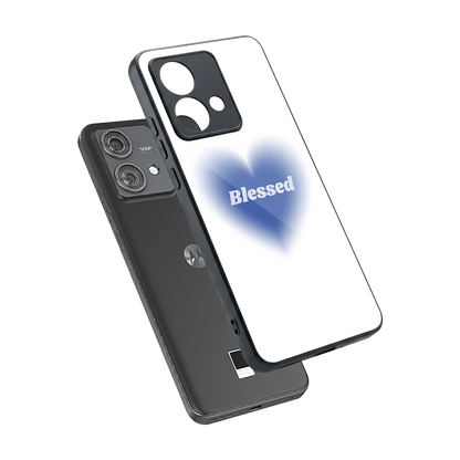 Blessed sleek motorola edge 40 neo 5g cover with tempered glass back and TPU edges