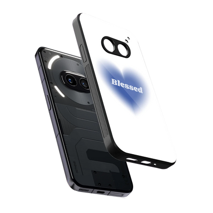 Blessed sleek nothing phone 2a cover with tempered glass back and TPU edges
