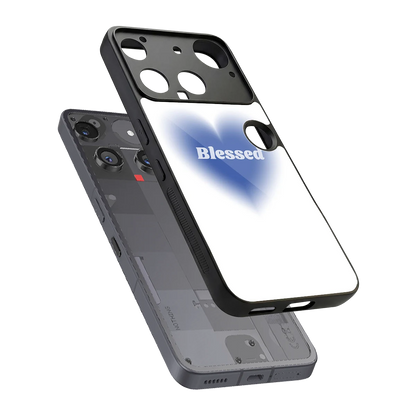 Blessed sleek nothing phone 3 cover with tempered glass back and TPU edges