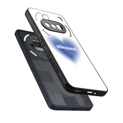 Blessed sleek nothing phone 3a cover with tempered glass back and TPU edges