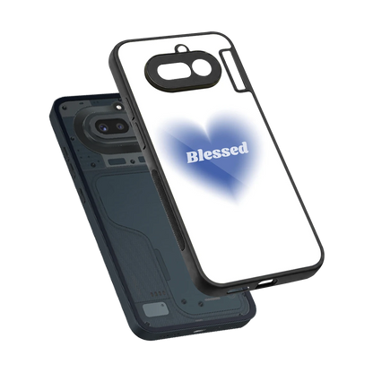 Blessed sleek nothing phone 4a cover with tempered glass back and TPU edges