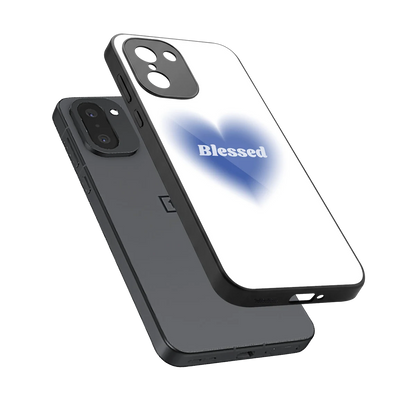 Blessed sleek oneplus 15r cover with tempered glass back and TPU edges