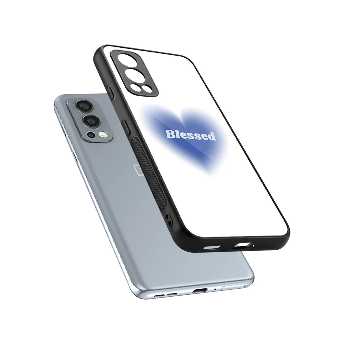 Blessed sleek oneplus nord 2 cover with tempered glass back and TPU edges