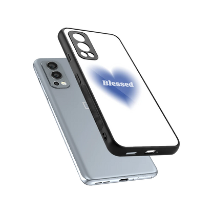 Blessed sleek oneplus nord 2 cover with tempered glass back and TPU edges