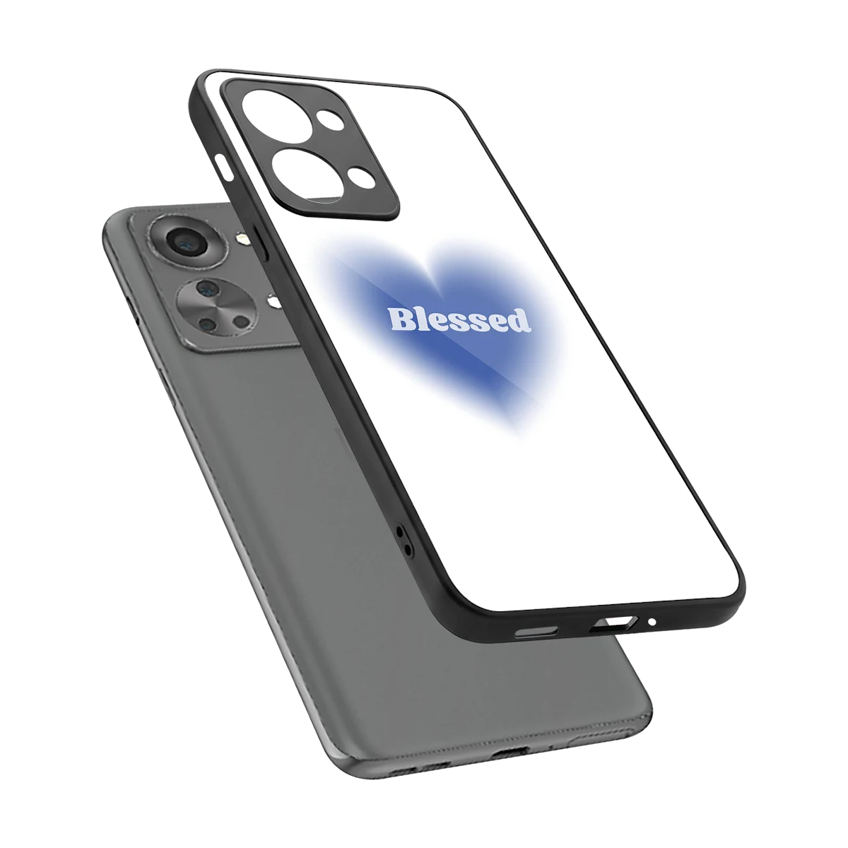 Blessed sleek oneplus nord 2t cover with tempered glass back and TPU edges