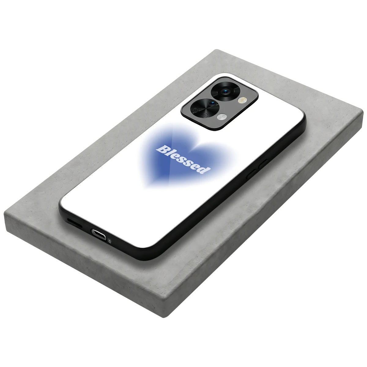 Blessed stylish phone case for oneplus nord 2t | glossy glass and slim fit