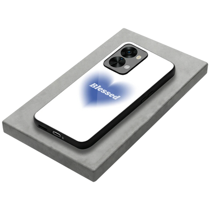 Blessed stylish phone case for oneplus nord 2t | glossy glass and slim fit