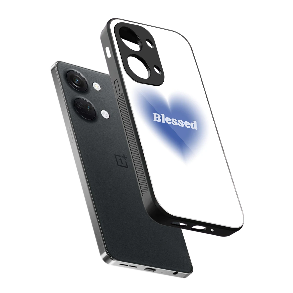 Blessed sleek oneplus nord 3 cover with tempered glass back and TPU edges
