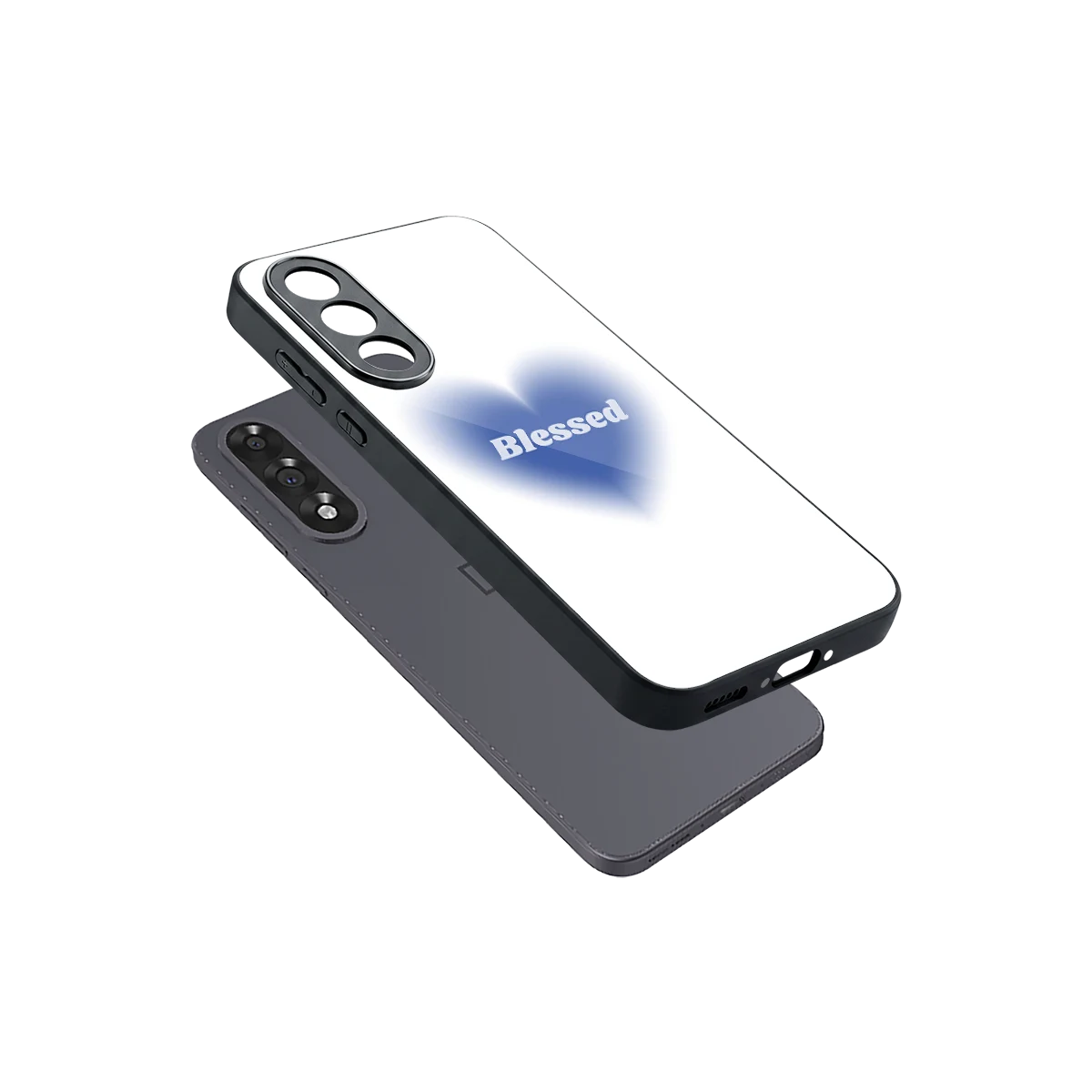 Blessed sleek oneplus nord 5 cover with tempered glass back and TPU edges