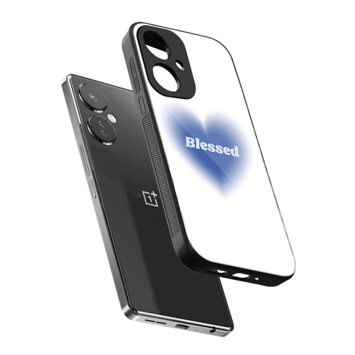 Blessed sleek oneplus nord ce 3 cover with tempered glass back and TPU edges