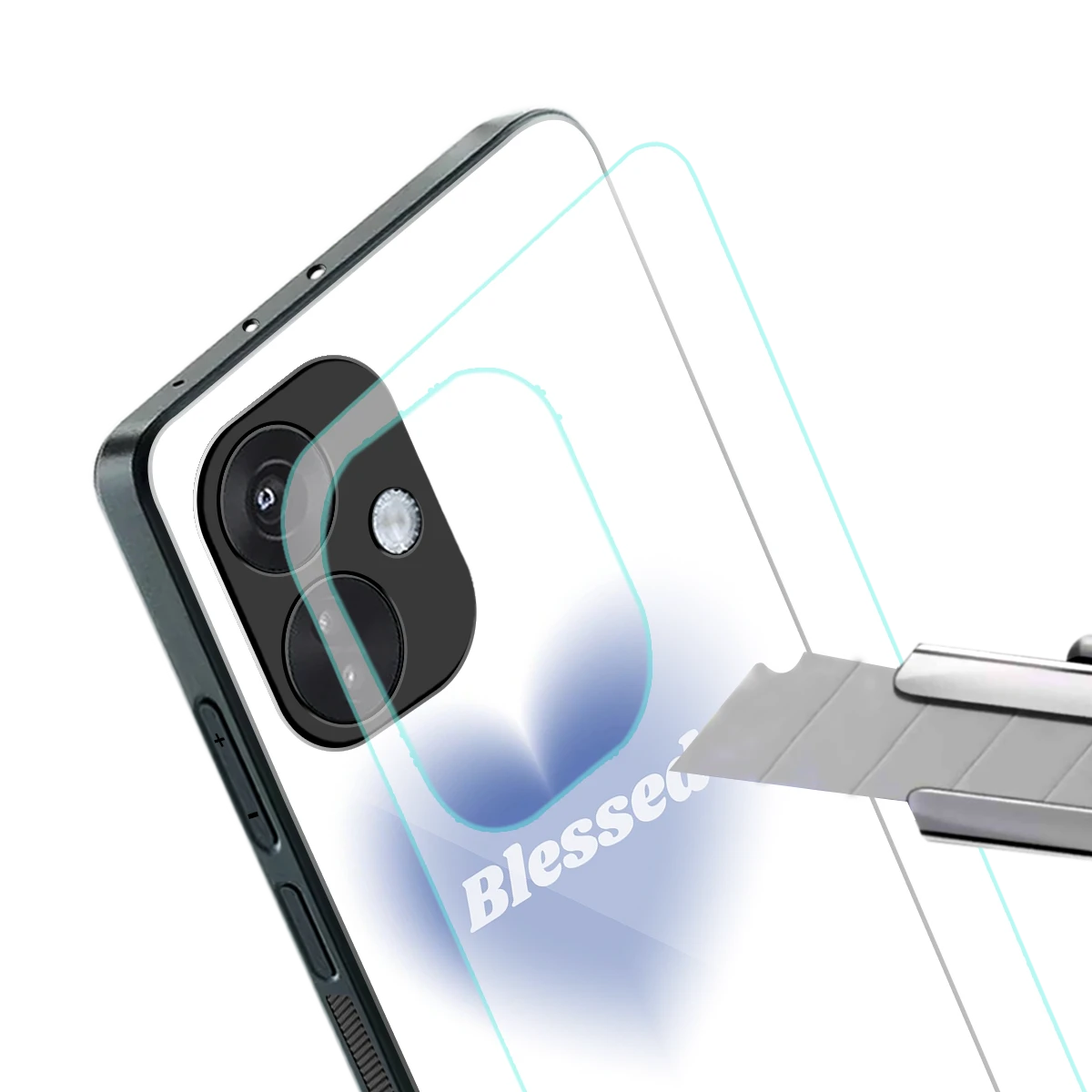 Blessed stylish phone case for oneplus nord ce 3 | glossy glass and slim fit