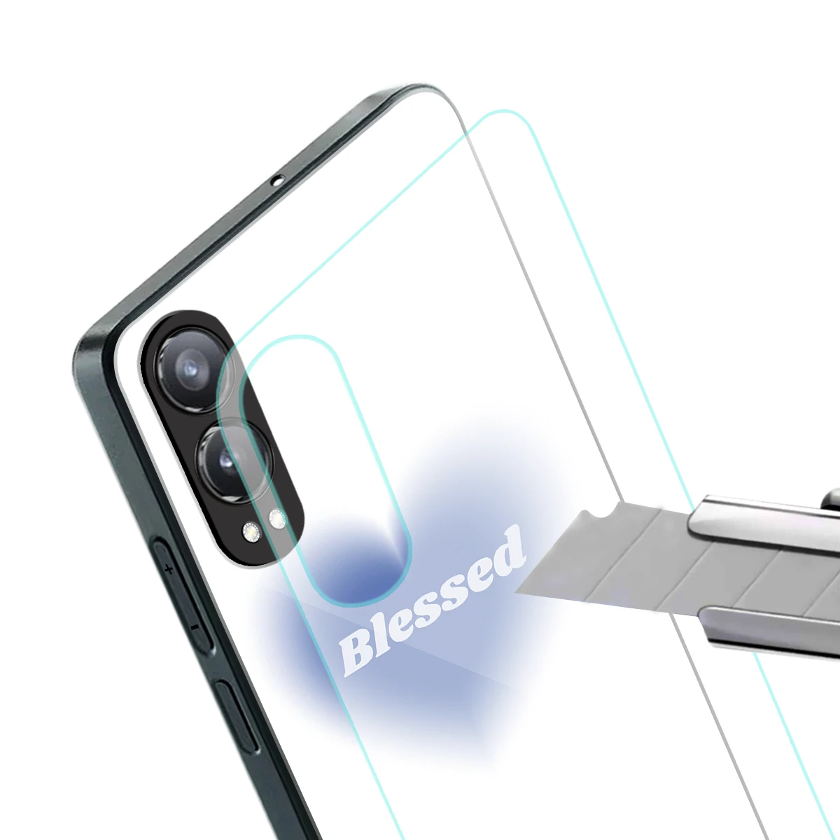 Blessed stylish phone case for oneplus nord ce 4 lite | glossy glass and slim fit