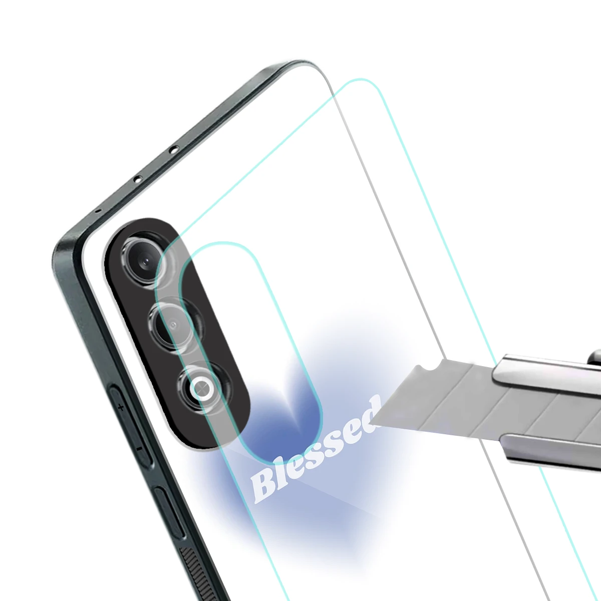 Blessed stylish phone case for oneplus nord ce 4 | glossy glass and slim fit