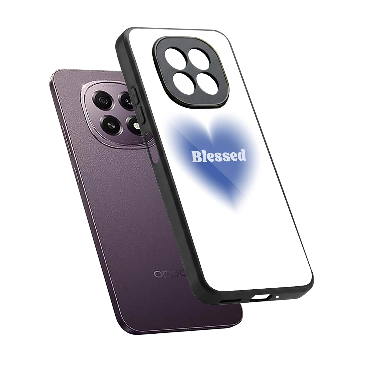 Blessed sleek oppo f29 5g cover with tempered glass back and TPU edges