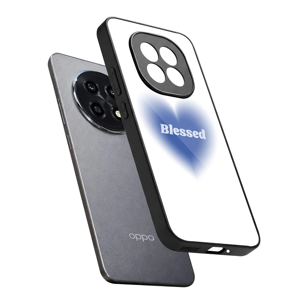 Blessed sleek oppo f29 pro 5g cover with tempered glass back and TPU edges