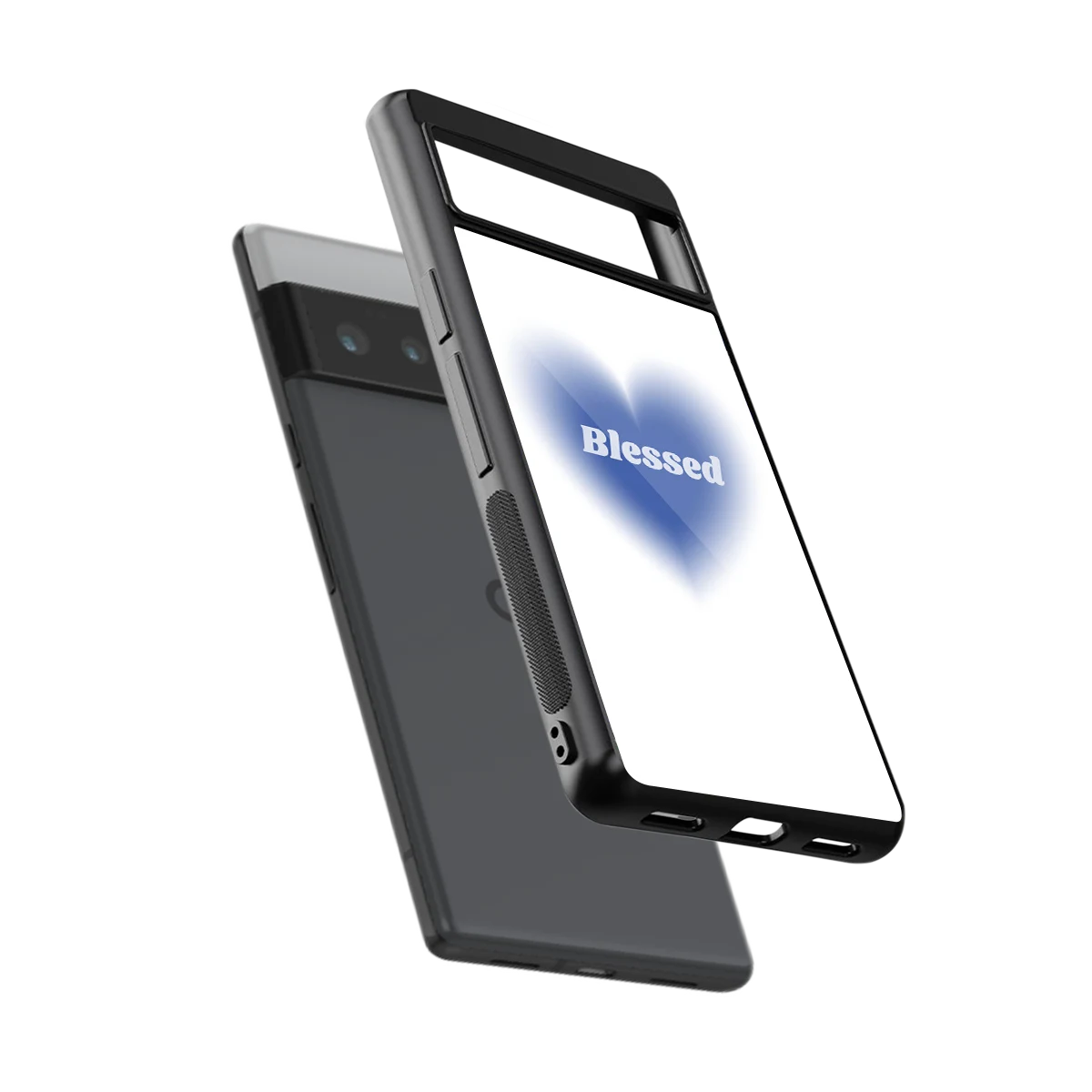 Blessed sleek google pixel 6 pro cover with tempered glass back and TPU edges
