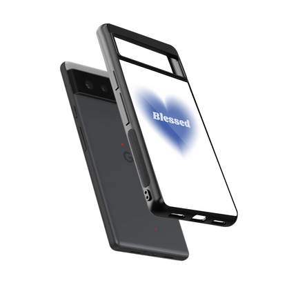 Blessed sleek google pixel 6 cover with tempered glass back and TPU edges