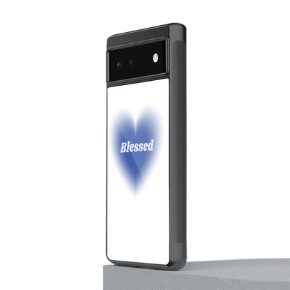 Blessed stylish phone case for google pixel 6a | glossy glass and slim fit