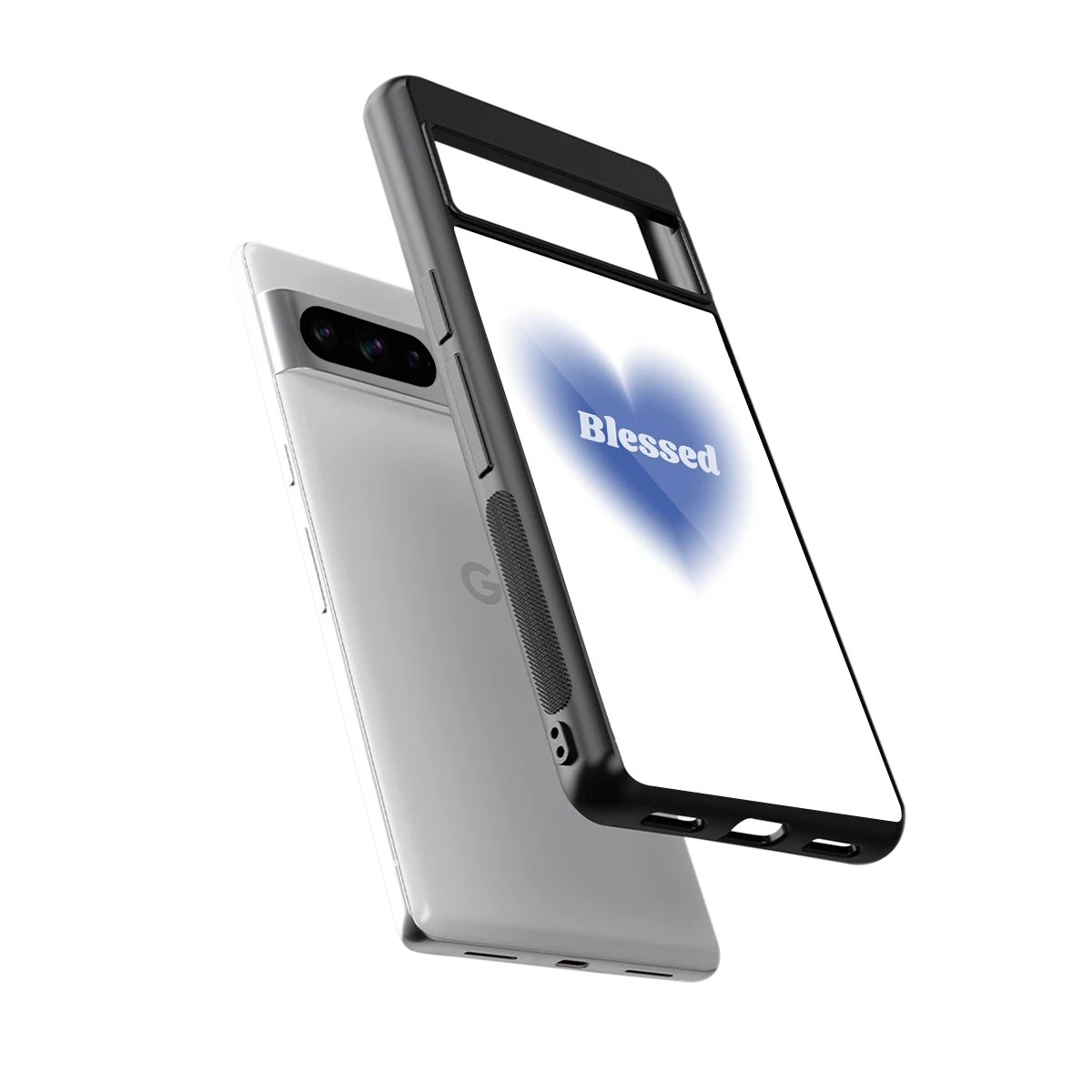 Blessed sleek google pixel 8 pro cover with tempered glass back and TPU edges