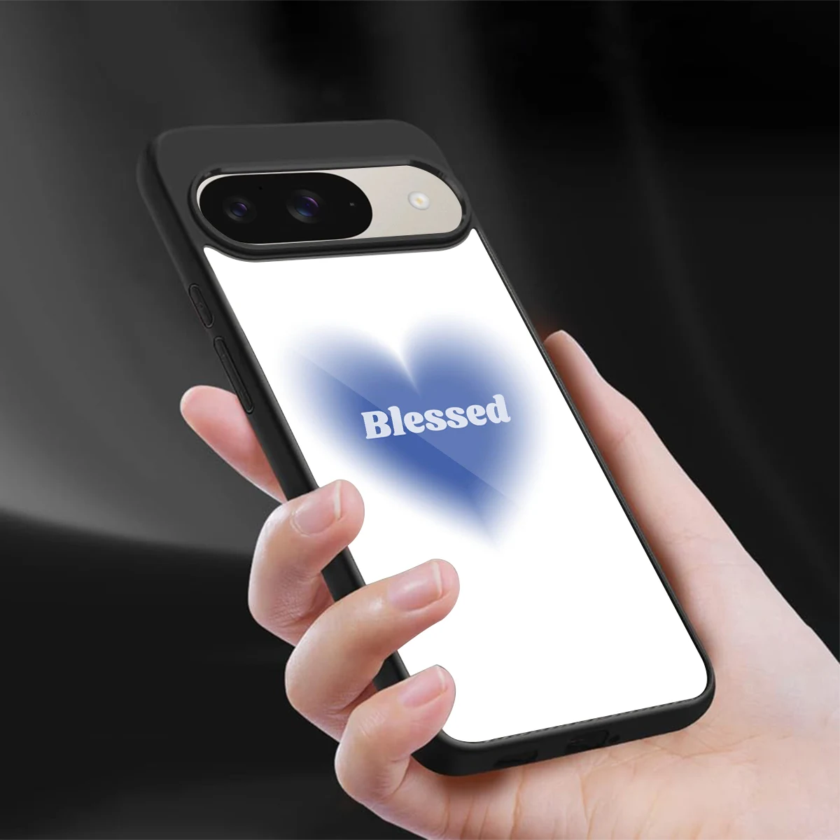 Blessed sleek google pixel 9 cover with tempered glass back and TPU edges