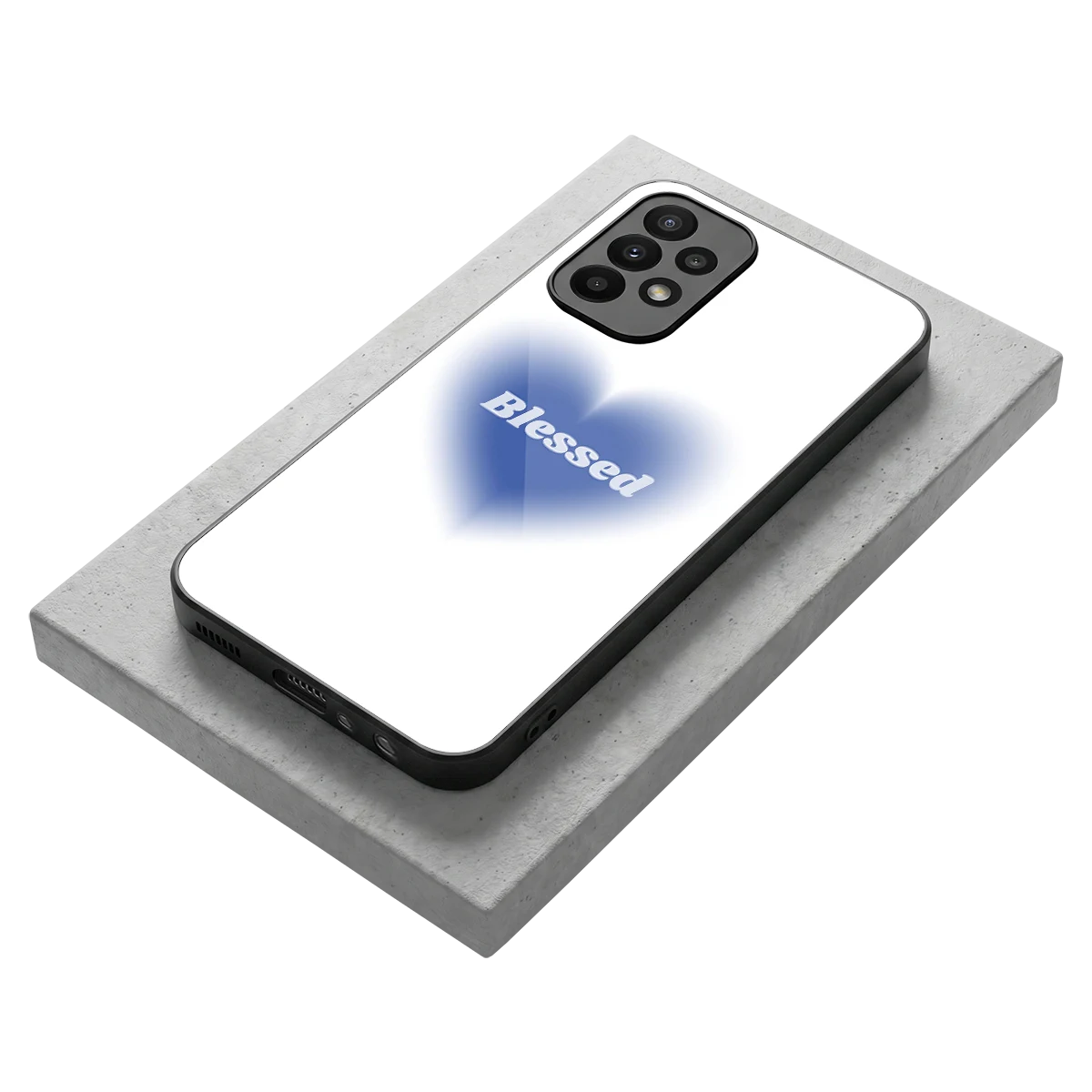 Blessed stylish phone case for samsung galaxy a23 | glossy glass and slim fit
