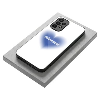 Blessed stylish phone case for samsung galaxy a23 | glossy glass and slim fit